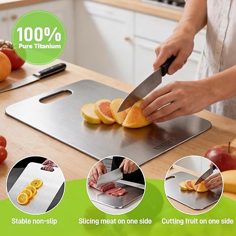 Titanium Cutting Board  لوح التقطيع المصنوع من التيتانيوم