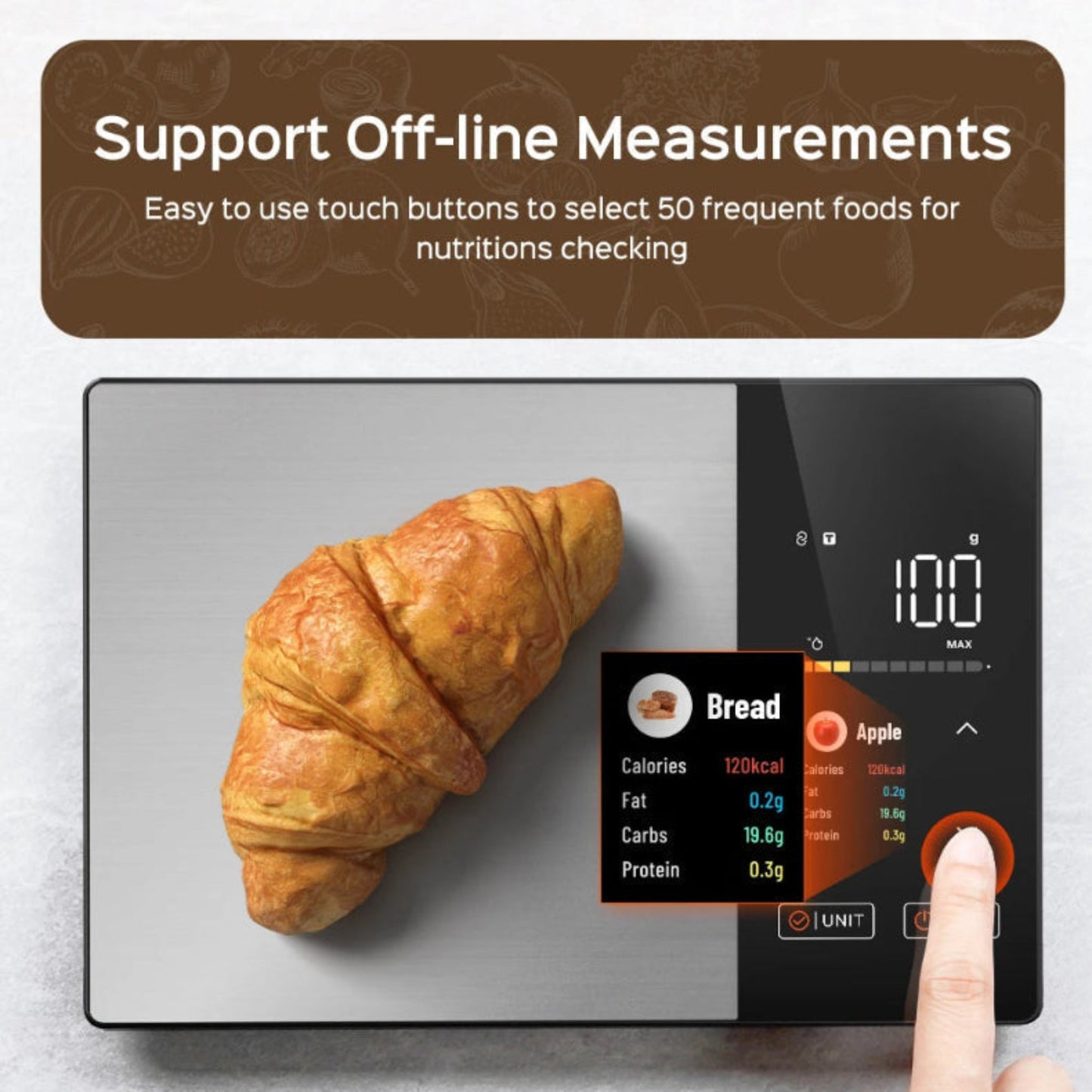 Smart Nutritional Kitchen Scale  ميزان المطبخ الذكي للتغذية